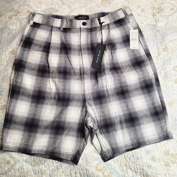 PacSun Other - PacSun Black and White Plaid Men's Shorts